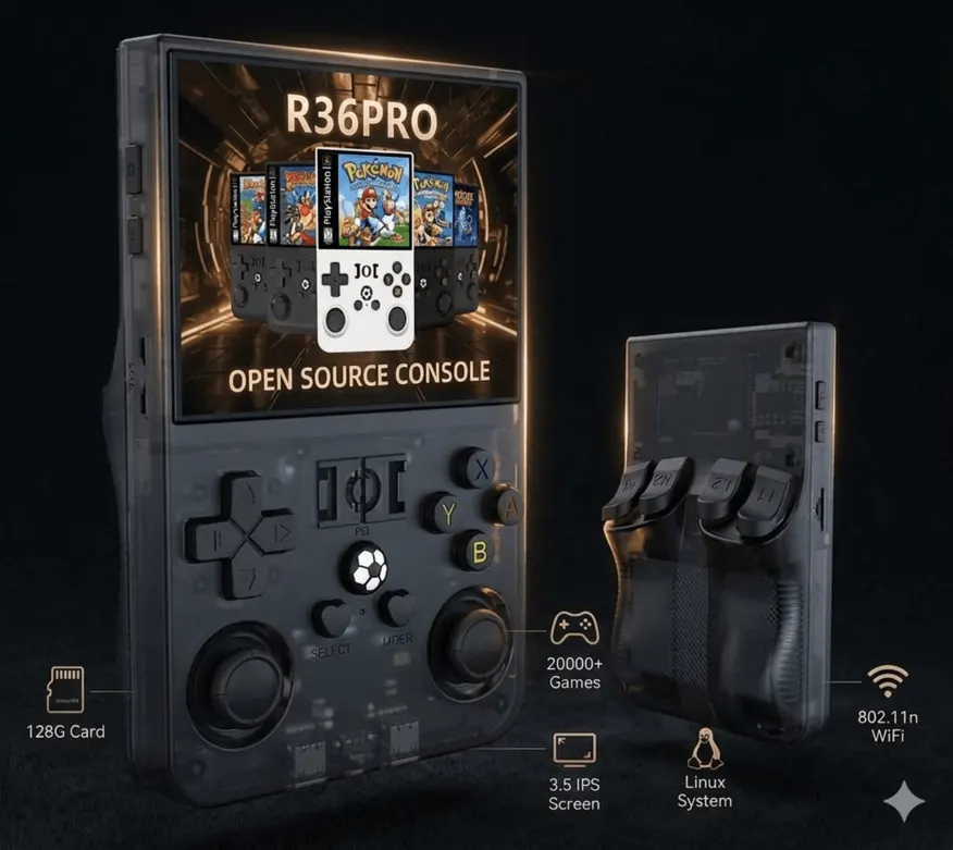 R36S Pro retro handheld gaming console